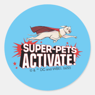 Krypto: Aktivera toppen-sällskapsdjur! Runt Klistermärke