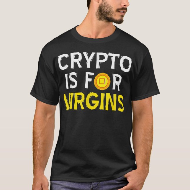 Krypto är för jungfrur t shirt (Framsida)