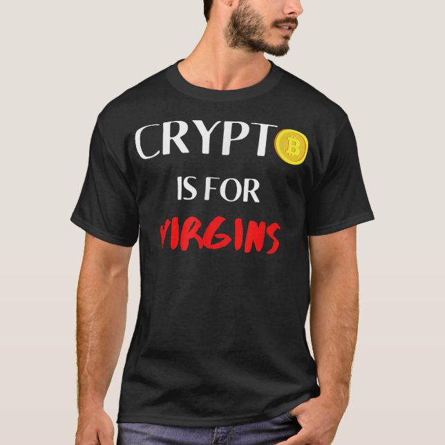 Krypto är för jungfrur t shirt (Framsida)