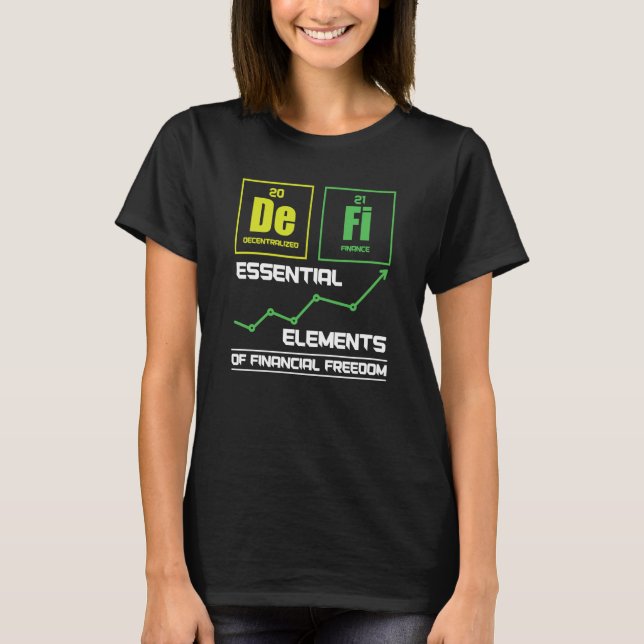 Krypto Handlare Kryptovaluta Decentraliserad Finan T Shirt (Framsida)