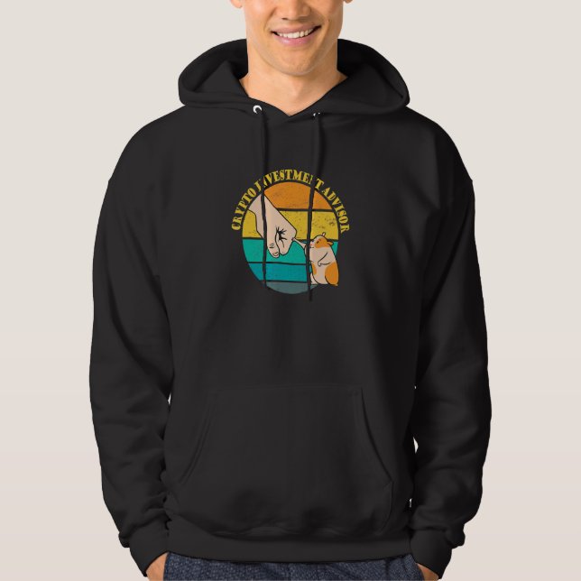 Krypto Investment Consultant Hamster I Cryptocurre Hoodie (Framsida)