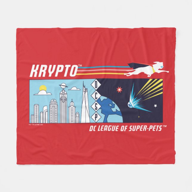 Krypto Outer-Space till Metropolis Fleecefilt (Framsidan (Horisontell))