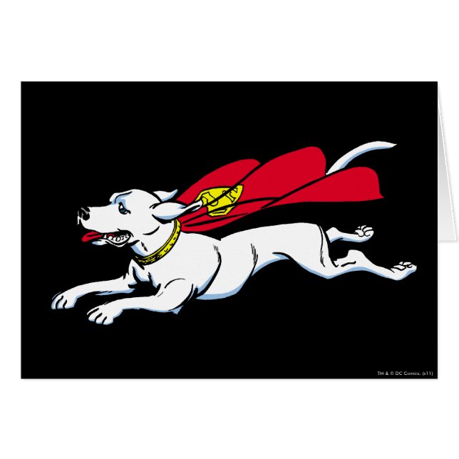 Krypto på hund hälsningskort (Framsidan Horizontal)