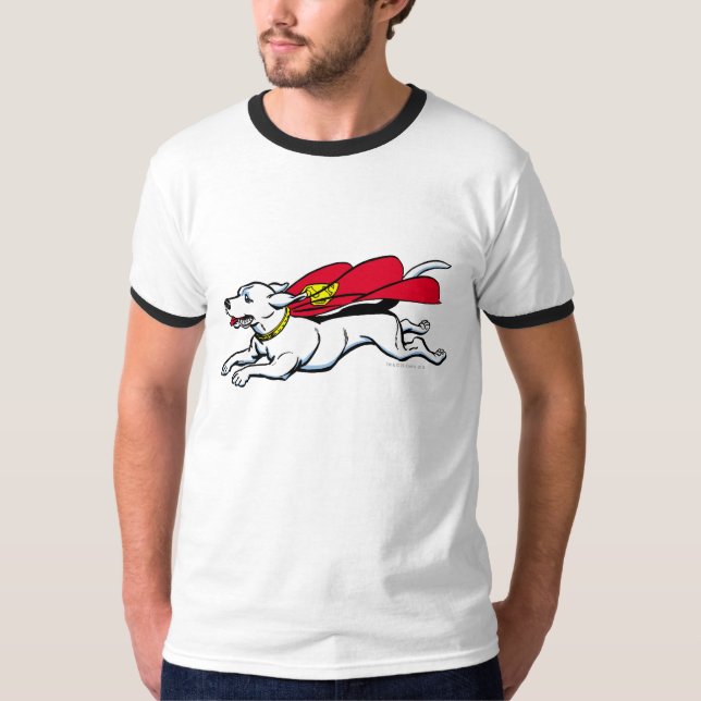 Krypto på hund t-shirt (Framsida)