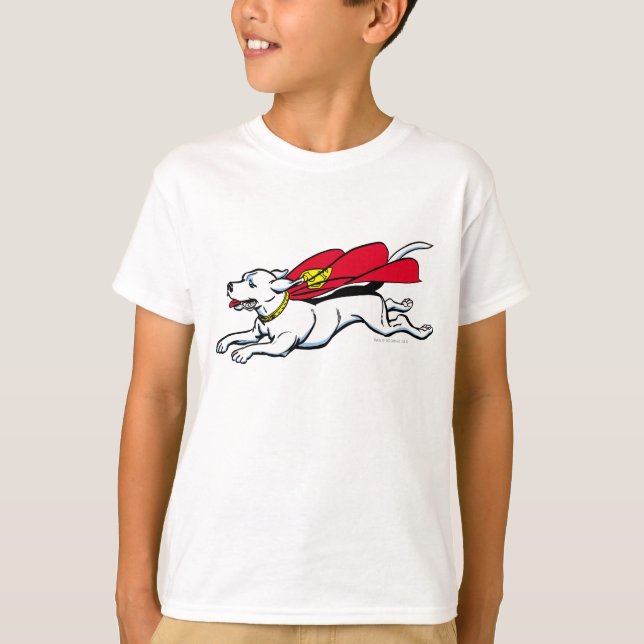 Krypto på hund t-shirt (Framsida)