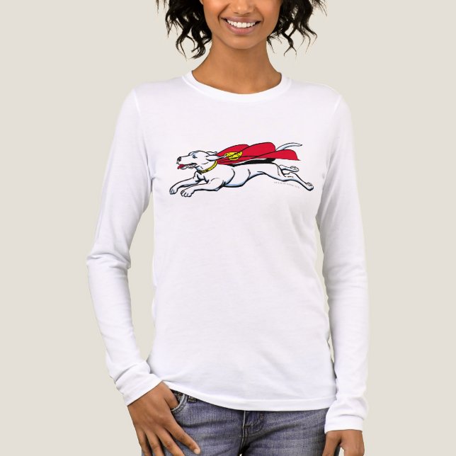 Krypto på hund tee shirt (Framsida)