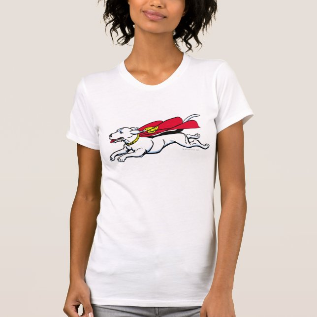 Krypto på hund tee shirt (Framsida)
