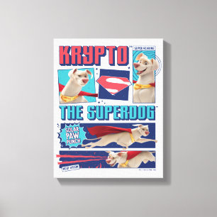 Krypto på paneler för Toppen-Hund-Tecknad Canvastryck