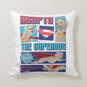 Krypto på paneler för Toppen-Hund-Tecknad Kudde