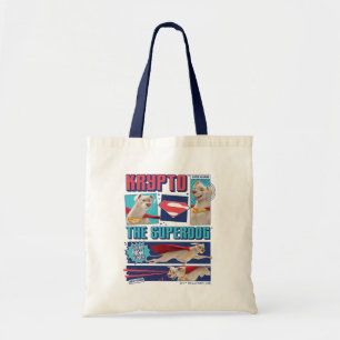 Krypto på paneler för Toppen-Hund-Tecknad Tygkasse