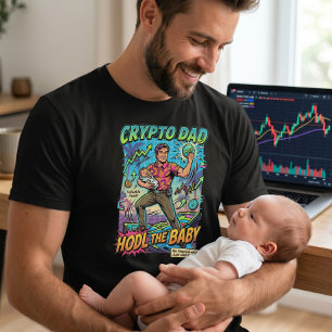 Krypto Pappa HODL Bebis Fadersdags T-Shirt