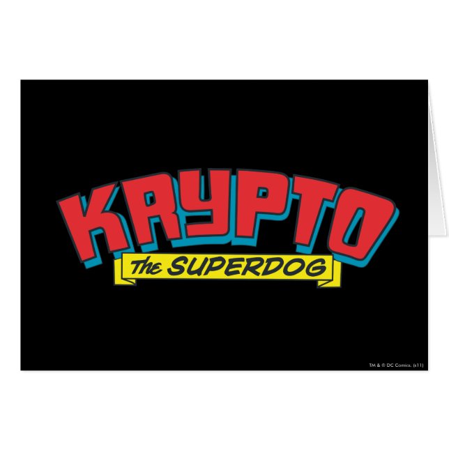 Krypto, superhunden hälsningskort (Framsidan Horizontal)
