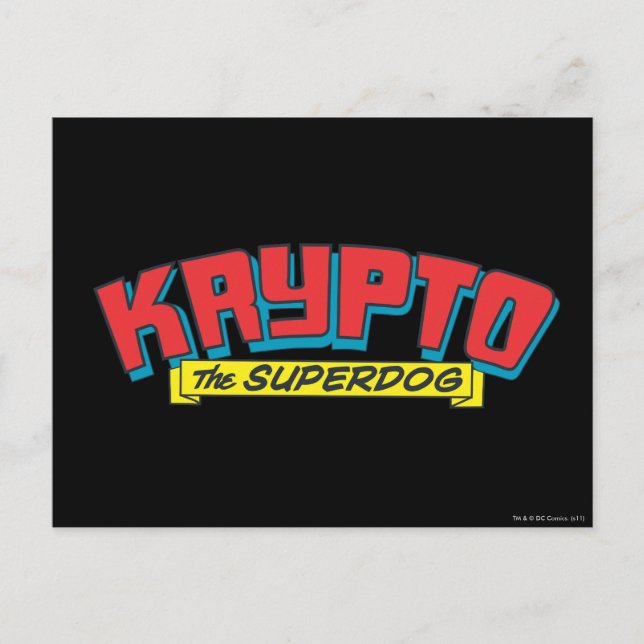 Krypto, superhunden vykort (Framsida)