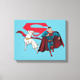 Krypto & Superman Canvastryck