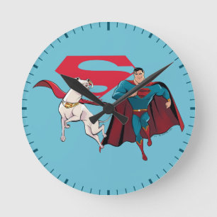 Krypto & Superman Rund Klocka