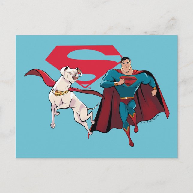 Krypto & Superman Vykort (Framsida)