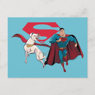 Krypto & Superman Vykort