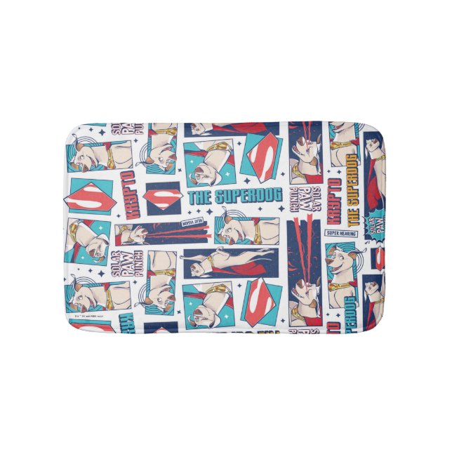 Krypto Tecknad Panel Mönster Badrumsmatta (Framsidan)