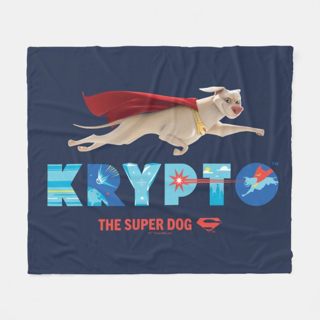 Krypto the Toppen-Hund Fleecefilt (Framsidan (Horisontell))