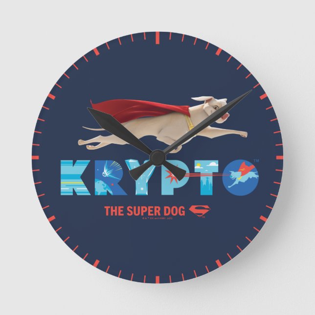 Krypto the Toppen-Hund Rund Klocka (Framsida)