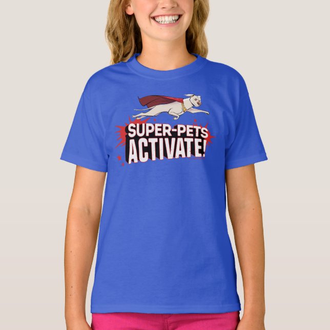 Krypto: Toppen-Pets Activate! T Shirt (Framsida)