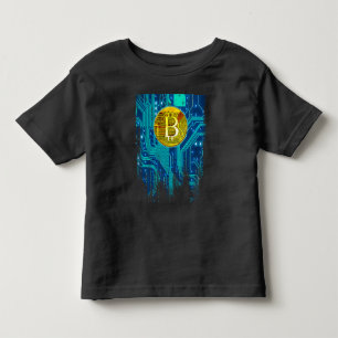 Kryptocurrency Bitcoin och Circuit Board T Shirt