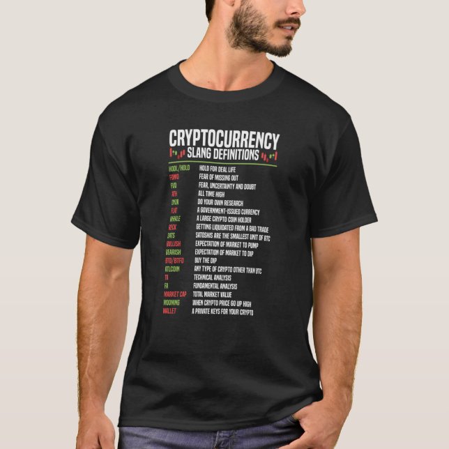 Kryptocurrency Blockchain Trader Finance Crypto In T Shirt (Framsida)