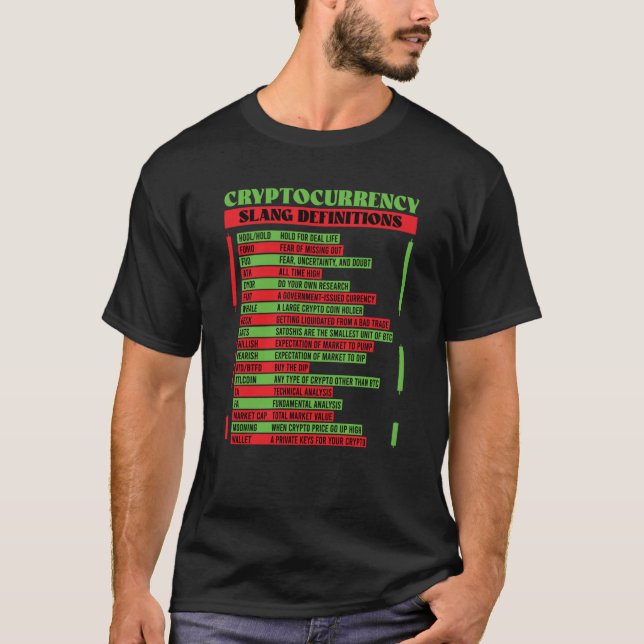 Kryptocurrency Blockchain Trader Finance Crypto In T Shirt (Framsida)