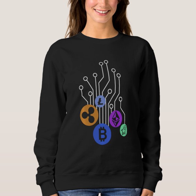 Kryptocurrency Digital Money Currency Blockchain B T Shirt (Framsida)