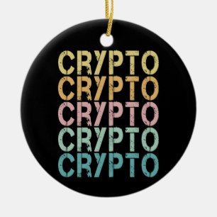 Kryptografiåtergivningsdesign för kryptovaluta julgransprydnad keramik