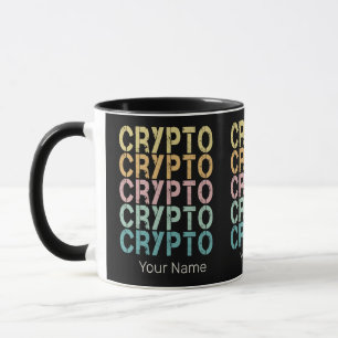 Kryptografiåtergivningsdesign för kryptovaluta mugg