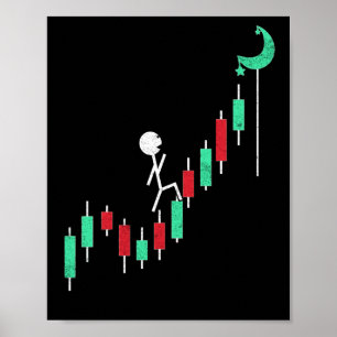 Kryptografiet Hodl Lagrar till Måne Poster