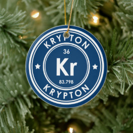 Krypton Inslag Blue Ceramic Ornament