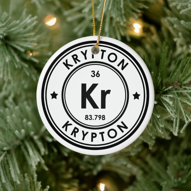Krypton Inslag Ceramic Ornament (Träd)