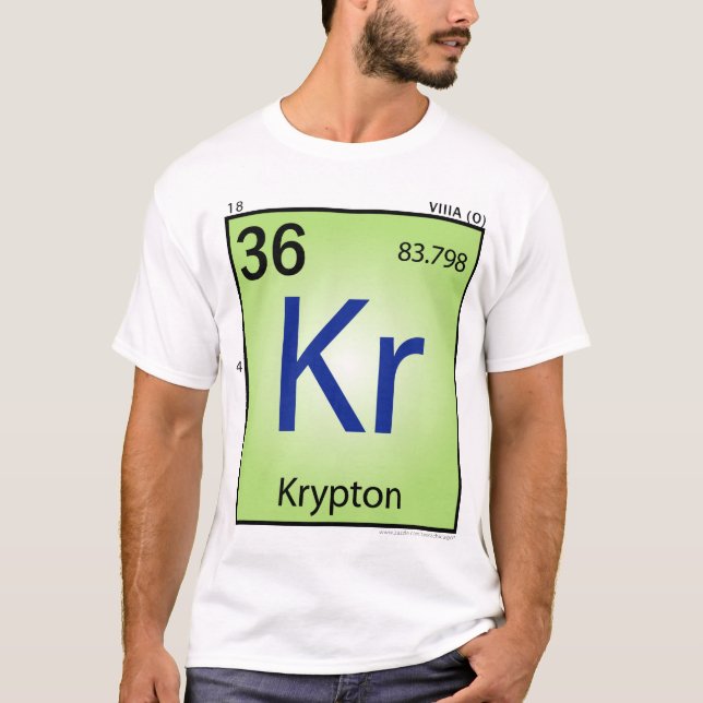 Krypton (Kr)inslagT-tröja - bekläda endast T Shirt (Framsida)