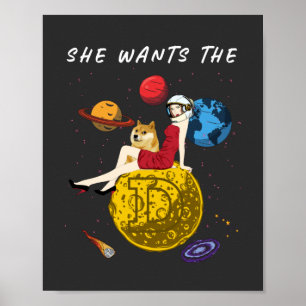 Kryptovaluta Hon vill ha kryptering av Dogecoin Do Poster