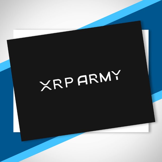 Kryptovaluta Meme XRP Army Citat Hodl Krypto Vykort (Skapare uppladdad)
