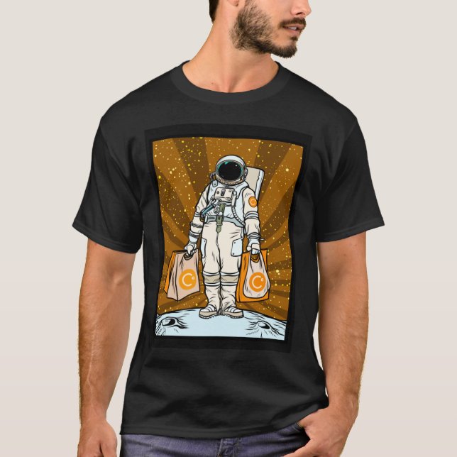 Kryptovalutasamtal till Måne CEL Celsius Space T Shirt (Framsida)