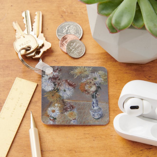 Krysantemer av Gustave Caillebotte Nyckelring (Skrivbord)