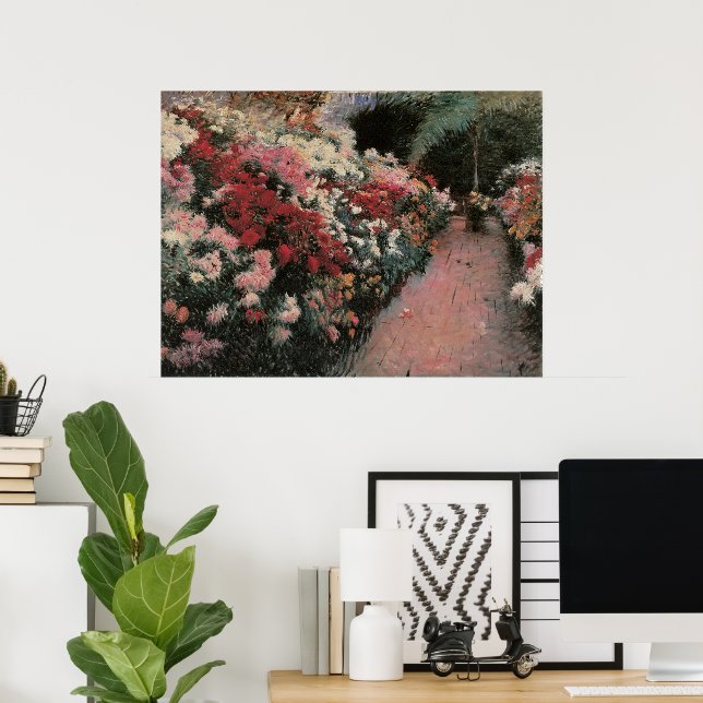 Krysantemum av Dennis Bunker Miller, Fina Konst Poster (Hemmakontoret)