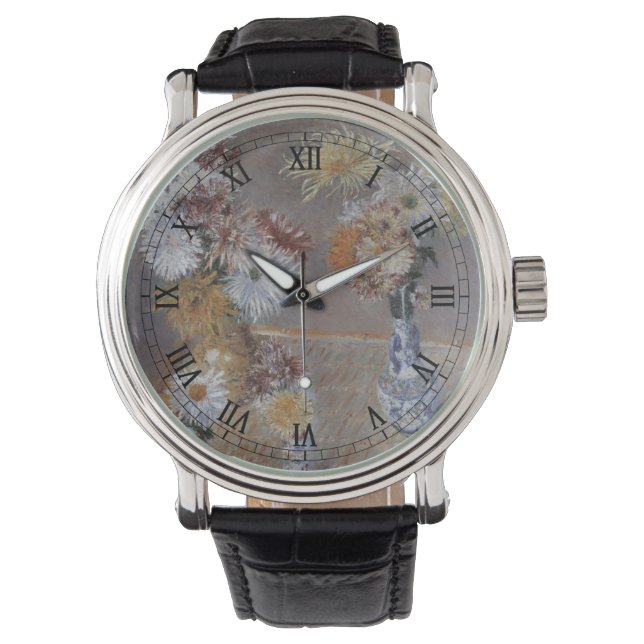 Krysantemum av Gustave Caillebotte Armbandsur (Framsida)