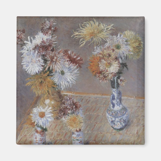Krysantemum av Gustave Caillebotte Magnet (Framsidan)