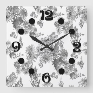 Krysantemum av lackskorsantem, vattenfärgade kvadr fyrkantig klocka