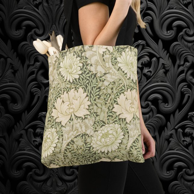Krysantemum av William Morris, Vintage konst Tygkasse (Chrysanthemum by William Morris, Vintage Art Tote Bag)