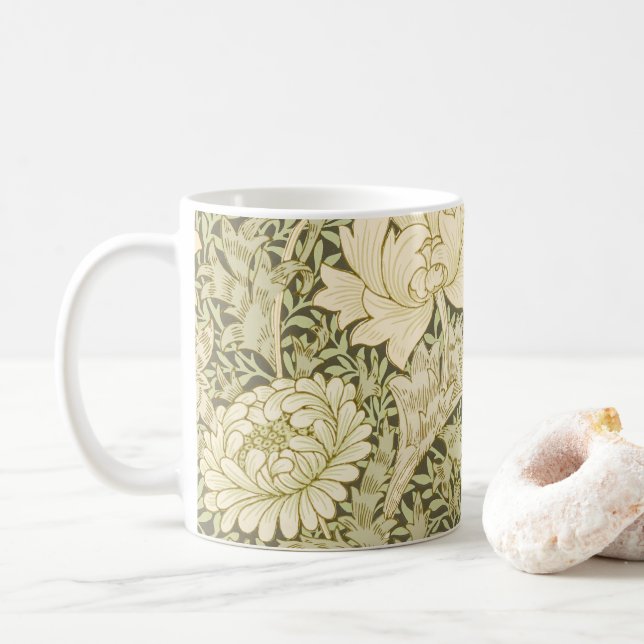 Krysantemum av William Morris, Vintagekonst Kaffemugg (Med munk)