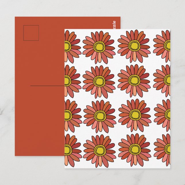 Krysantemum Blomma Blommig Krysantemum Vykort (Fram/baksida)