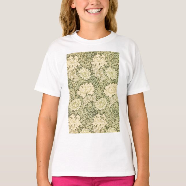Krysantemum Blommönster (av William Morris) T Shirt (Framsida)