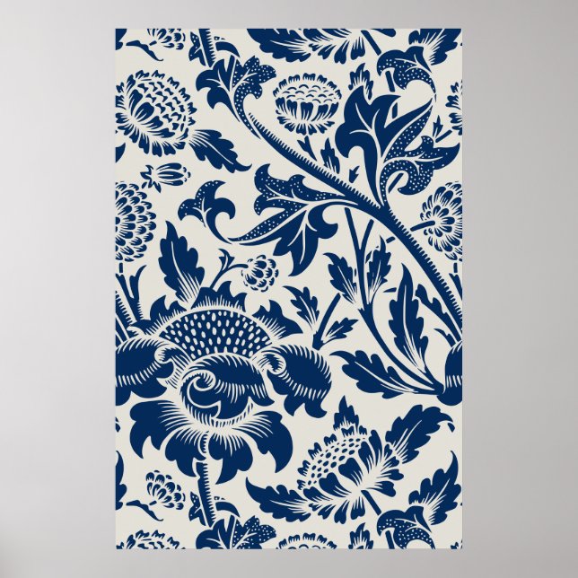 Krysantemum blommönster William Morris  Poster (Framsidan)