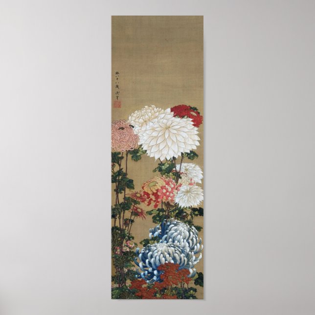 Krysantemum, Hokusai Poster (Framsidan)