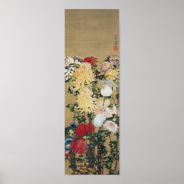 Krysantemum, Hokusai Poster (Framsidan)